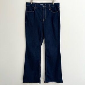 Old Navy High Rise Flare Blue Denim Jeans Dark Wash Women’s Size 12
